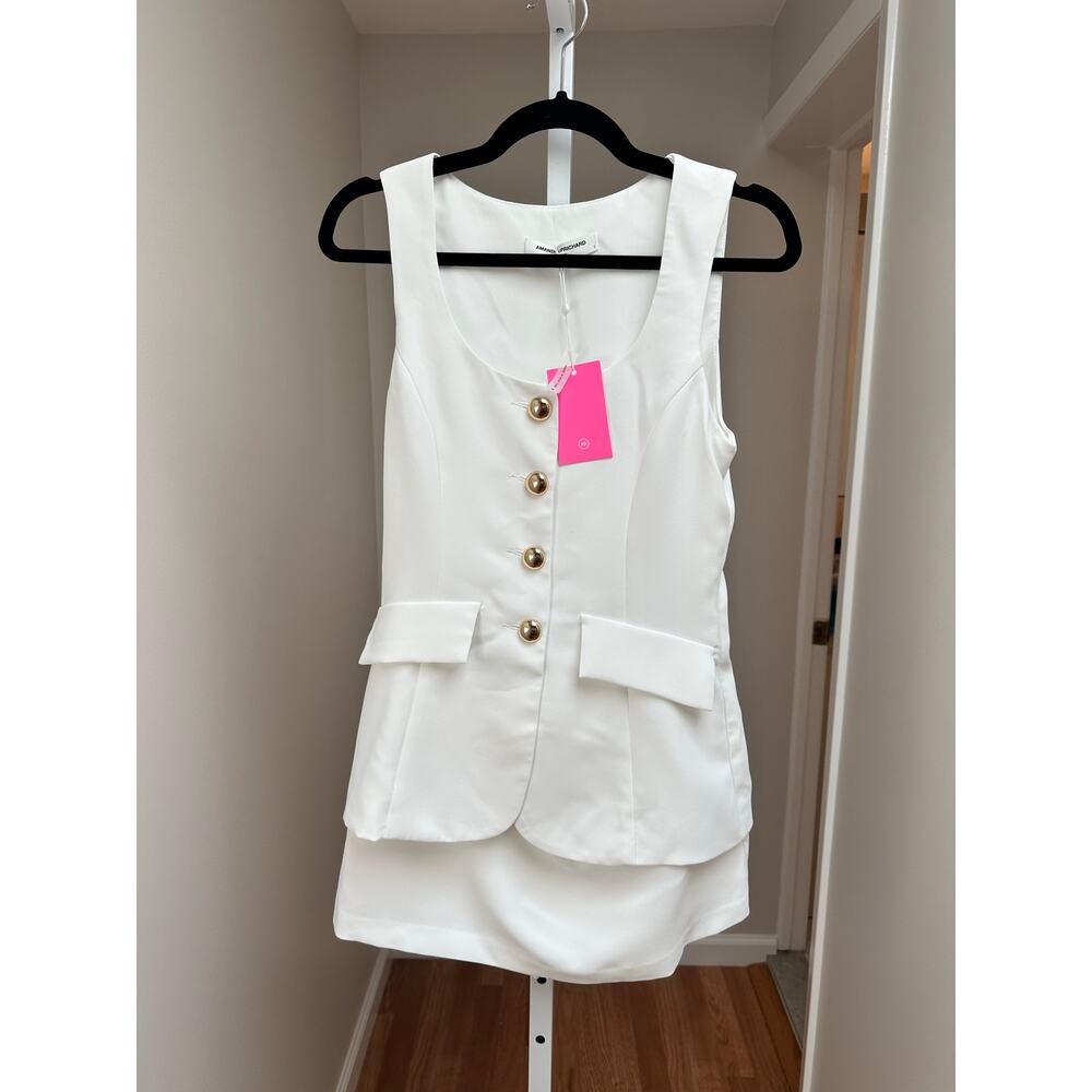 NEW NWT Amanda Uprichard Kya Romper White size Small - Picture 4 of 8